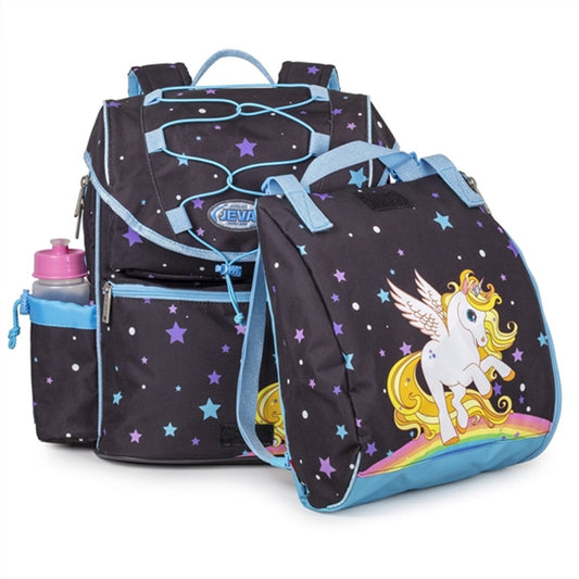 JEVA School Bag Golden Unicorn