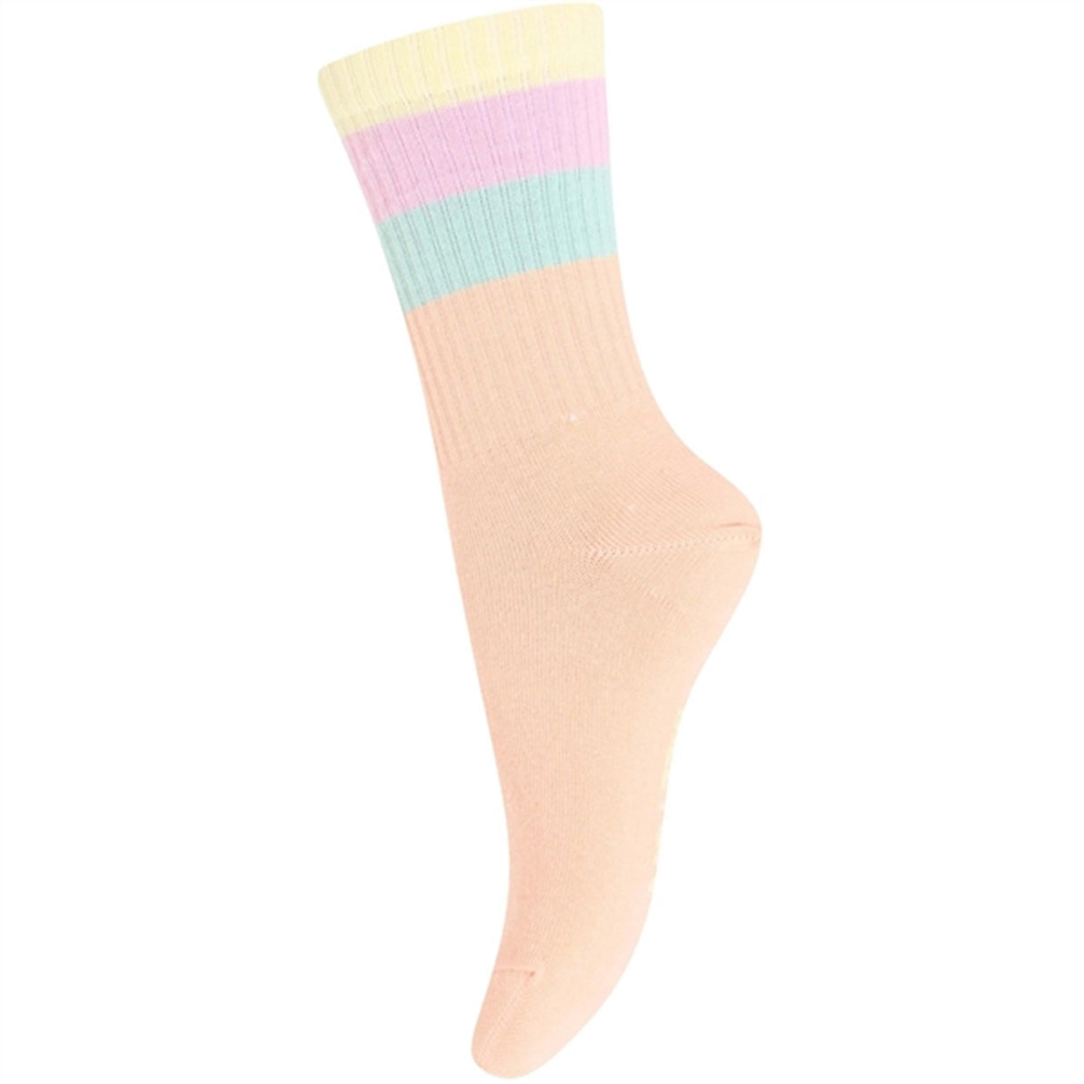 MELTON Wide Stripes Socks Peach Perfect