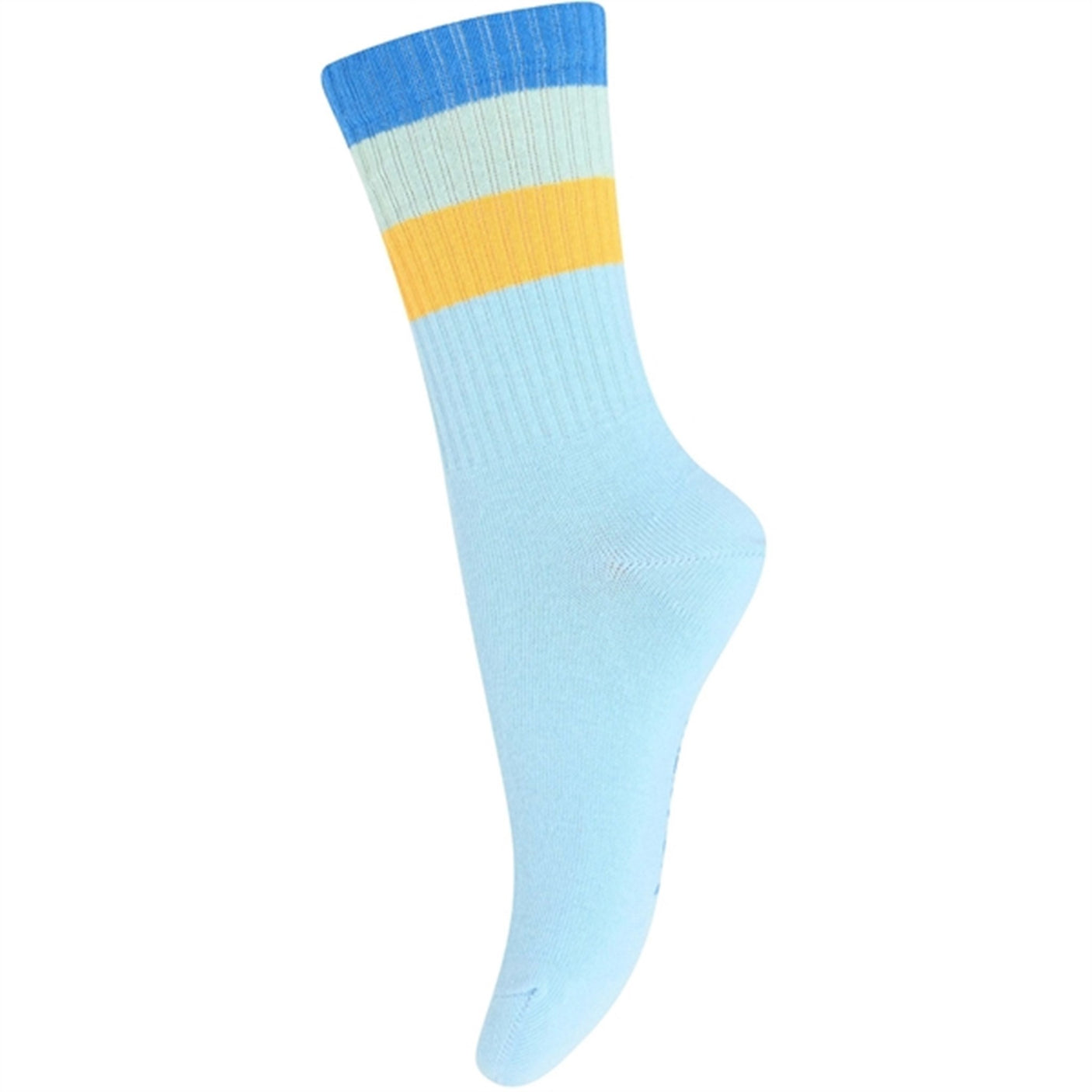 MELTON Wide Stripes Socks Sky Blue