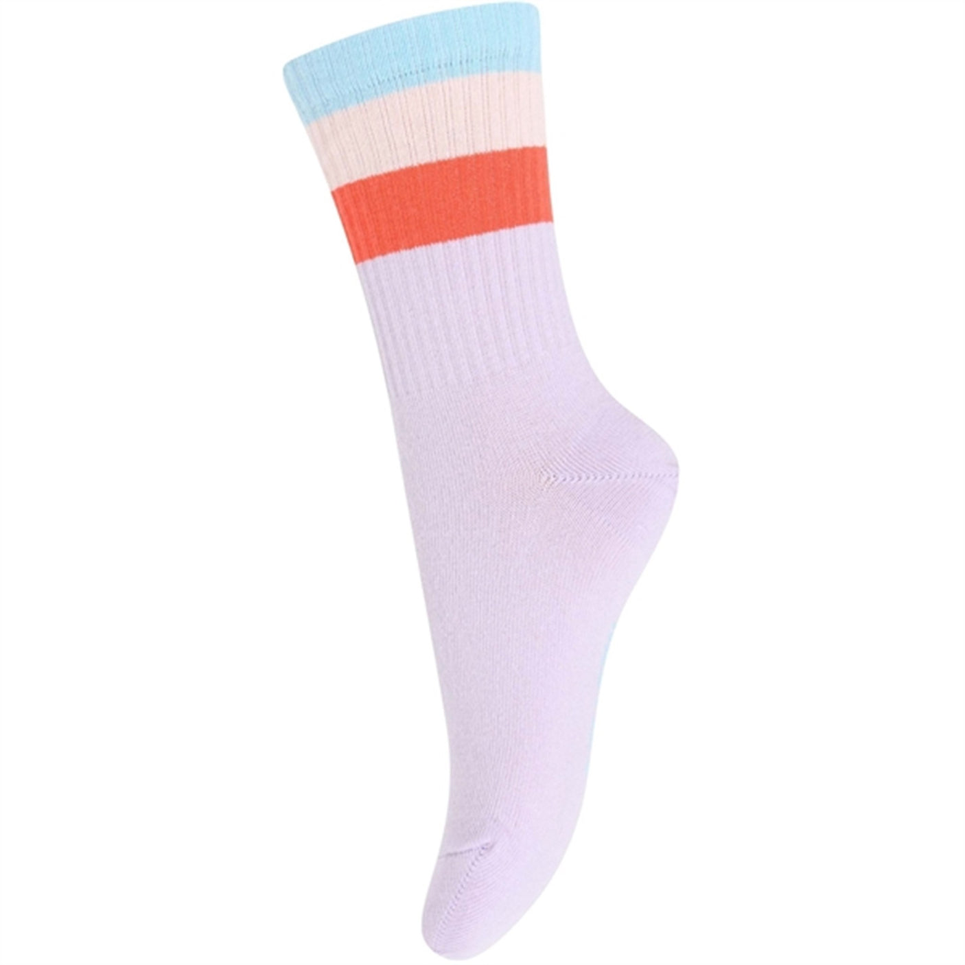 MELTON Wide Stripes Socks Cloud Lilac