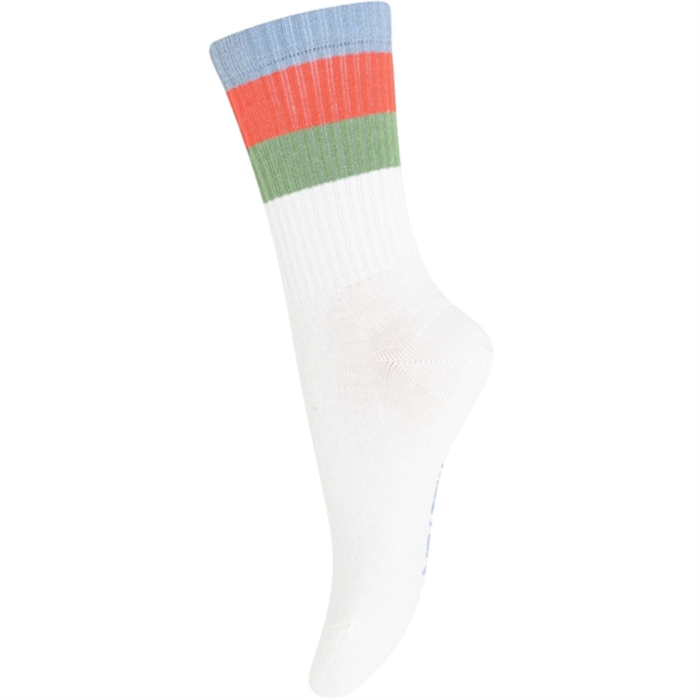 MELTON Wide Stripes Socks Snow White