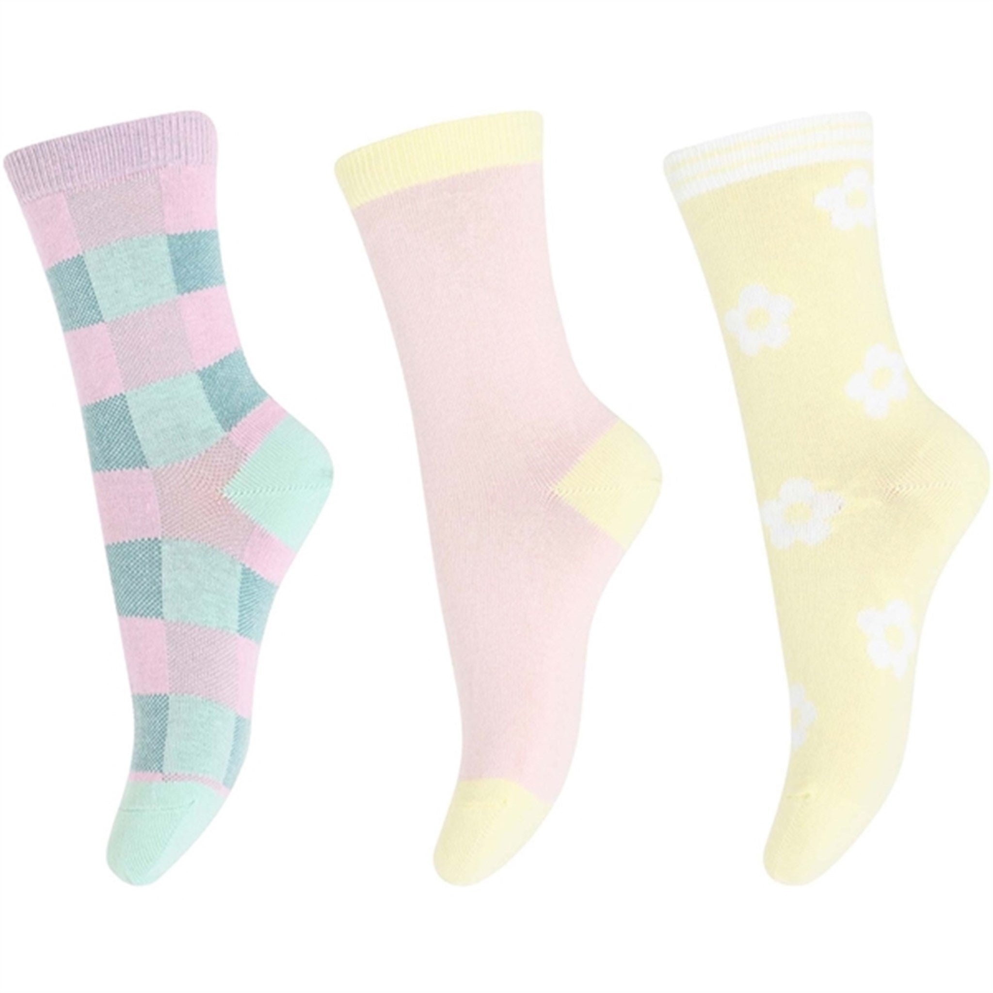 MELTON Checks Socks 3-pack Multicolors