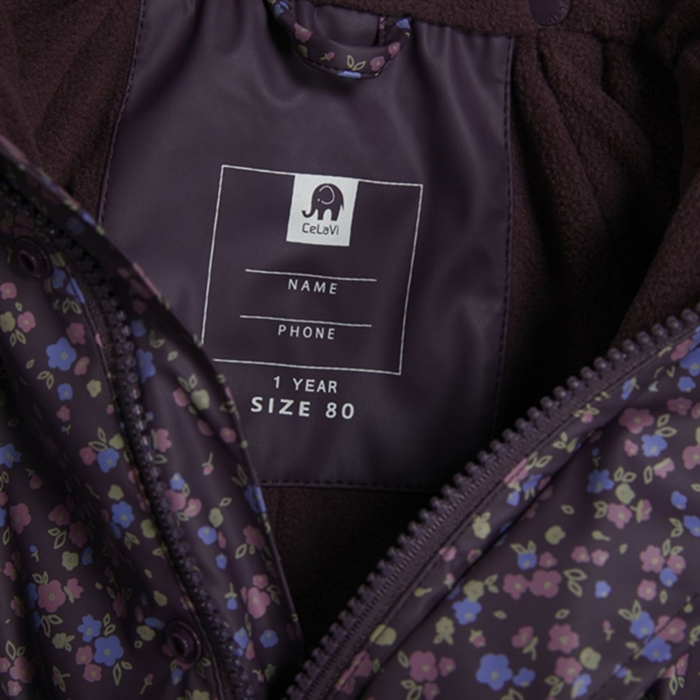 CeLaVi Rainwear Suit w. Fleece Plum Perfect