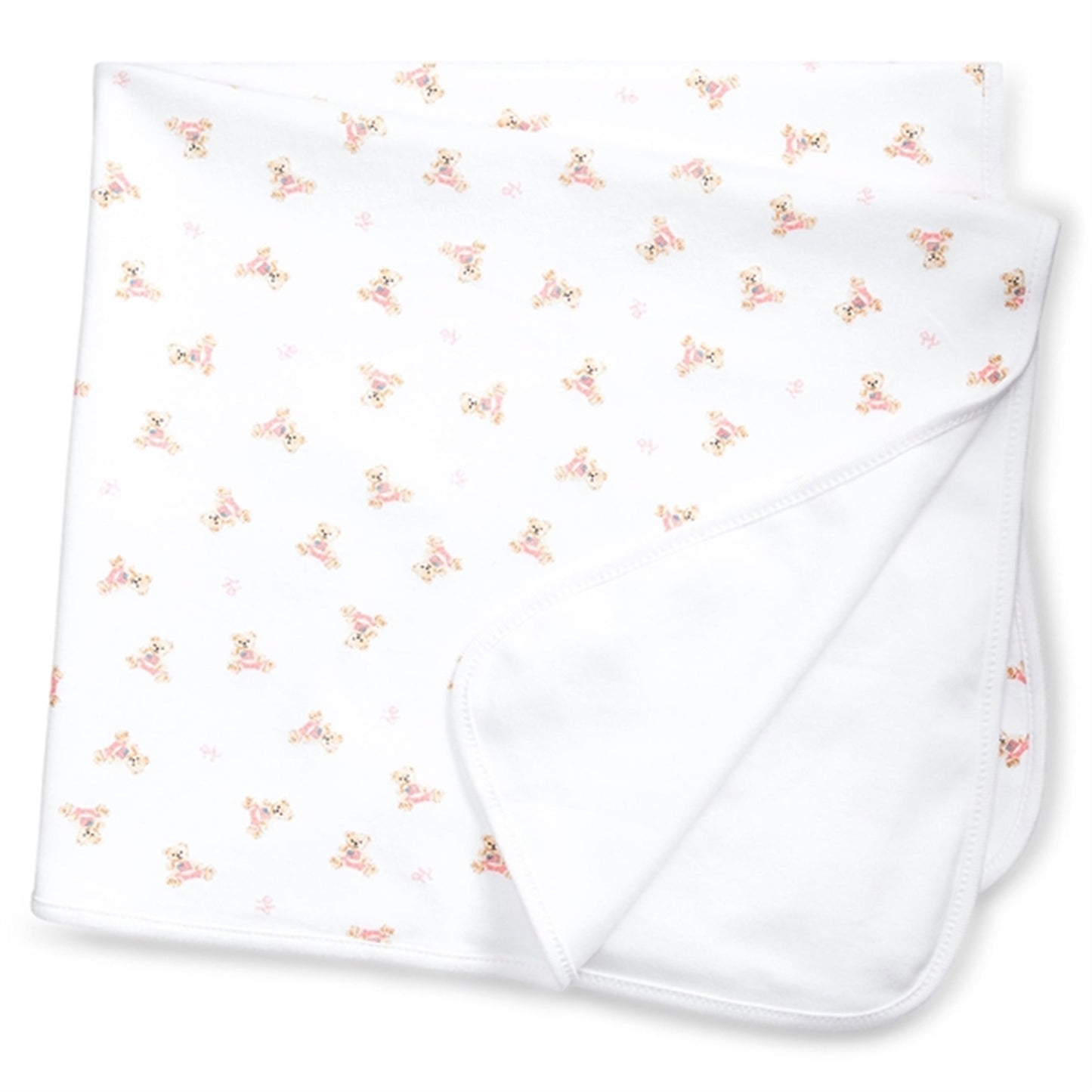 Ralph Lauren Baby Girl Blanket White/Pink/Multi