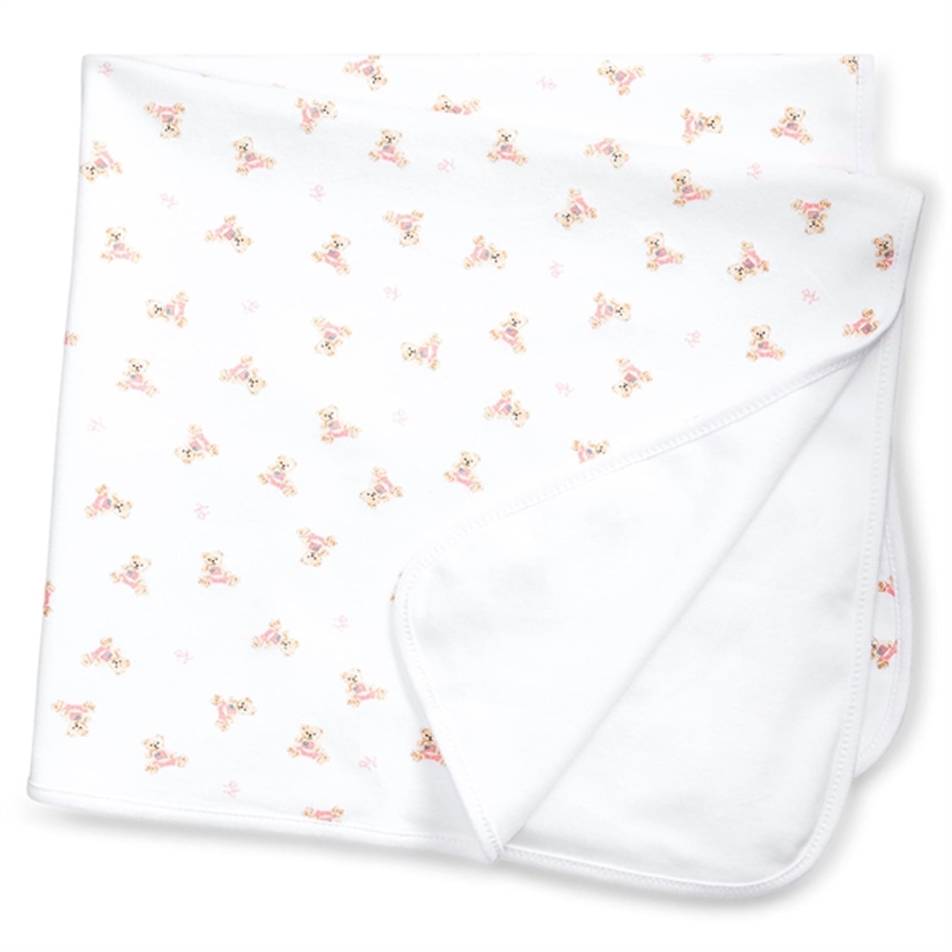 Ralph Lauren Baby Girl Blanket White/Pink/Multi