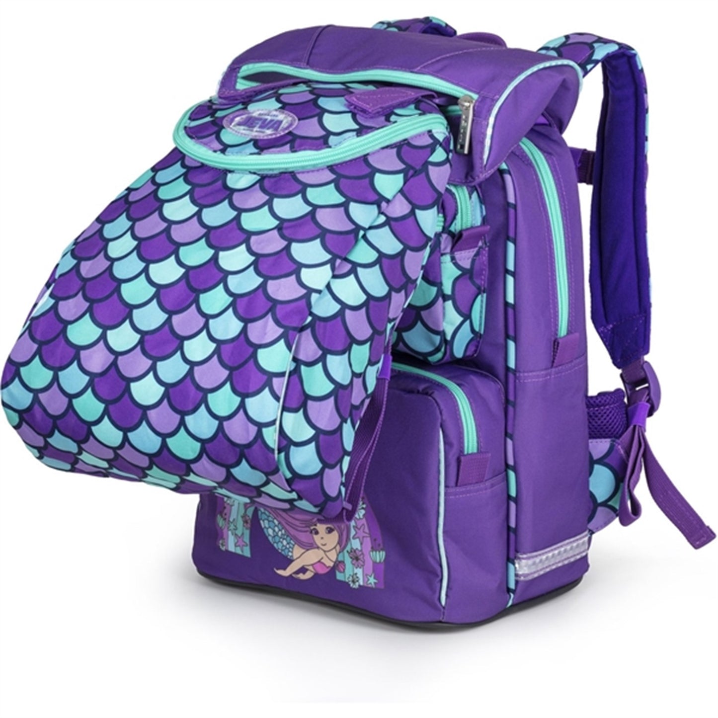 JEVA School Bag Rainbow Mermaid