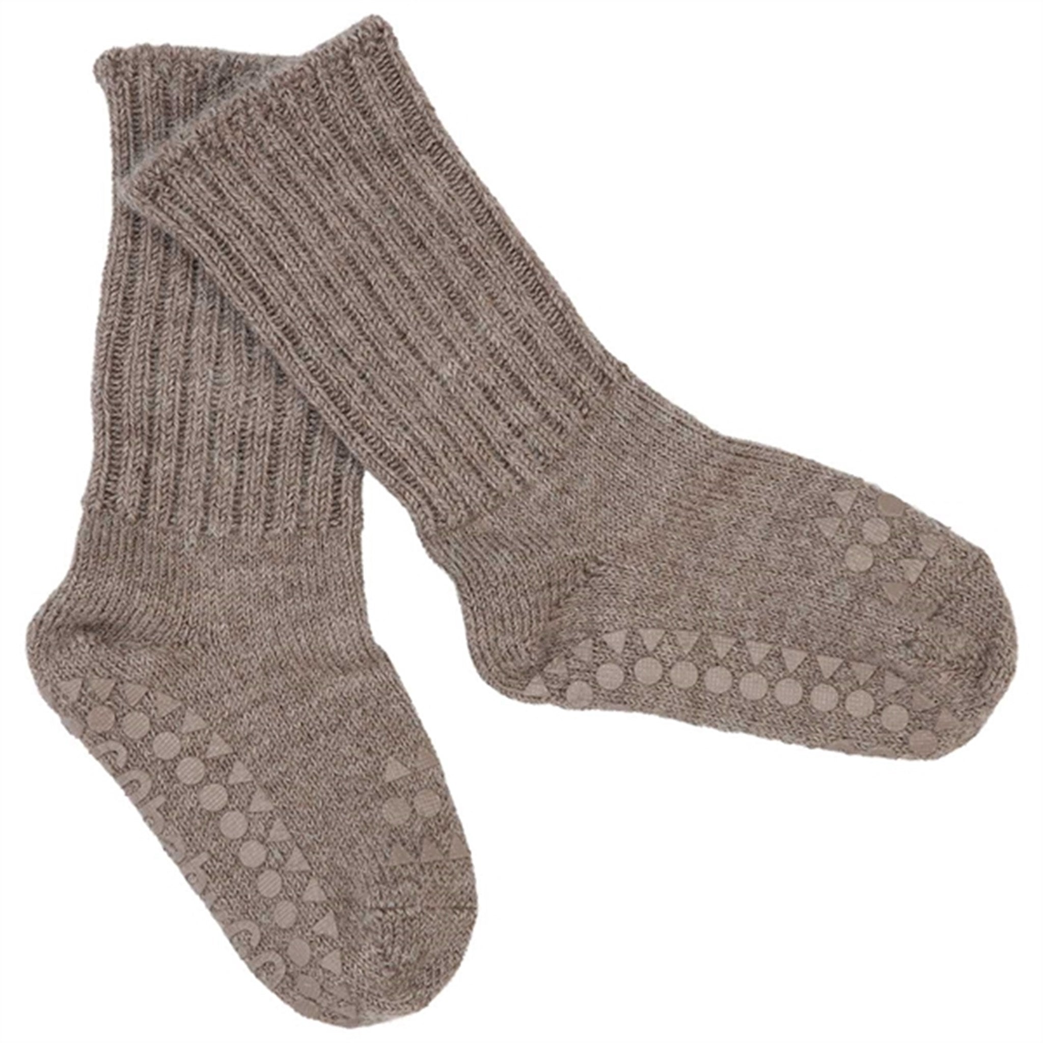 GObabyGO Alpaca Non-Slip Socks Walnut 4