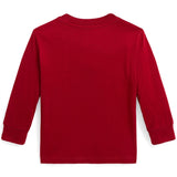 Ralph Lauren Baby Blouse Fa23 Holiday Red Gift Bear