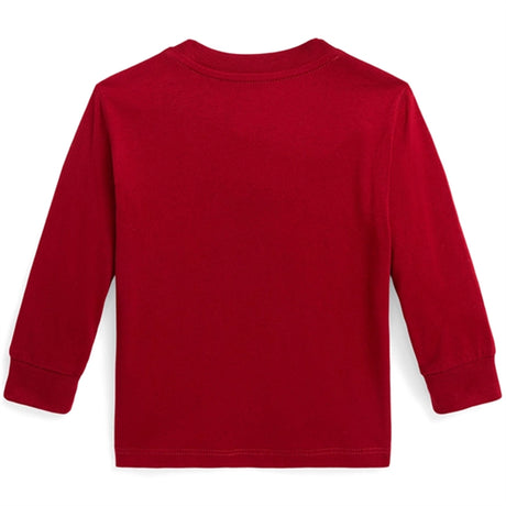 Ralph Lauren Baby Blouse Fa23 Holiday Red Gift Bear