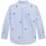 Polo Ralph Lauren Sport Boy Shirt Bsr Blue With Aoe Pp