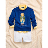 Polo Ralph Lauren Boy Sweatshirt Paris Bear Beach Royal