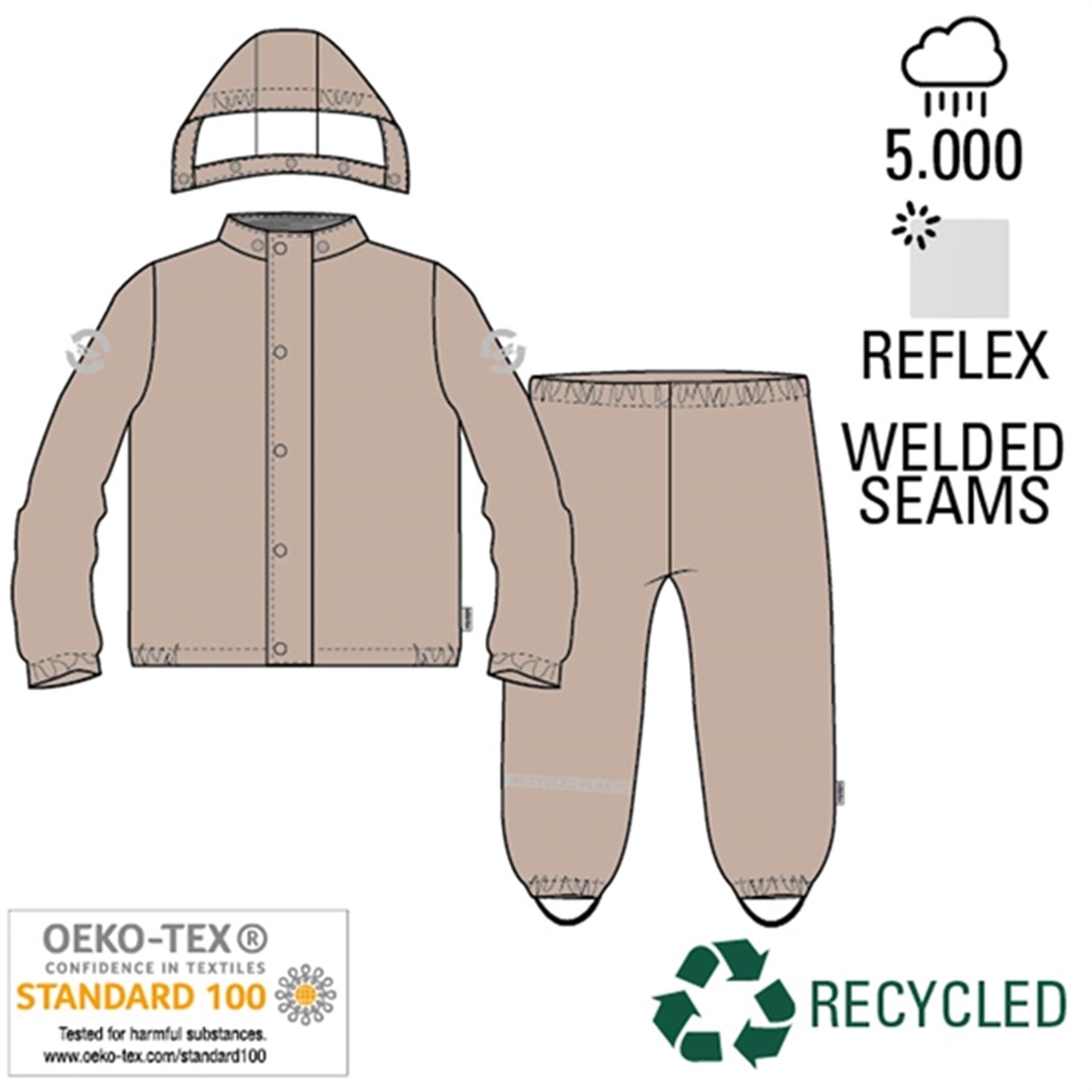 Mikk-Line Rainwear Jacket And Pants Adobe Rose 8