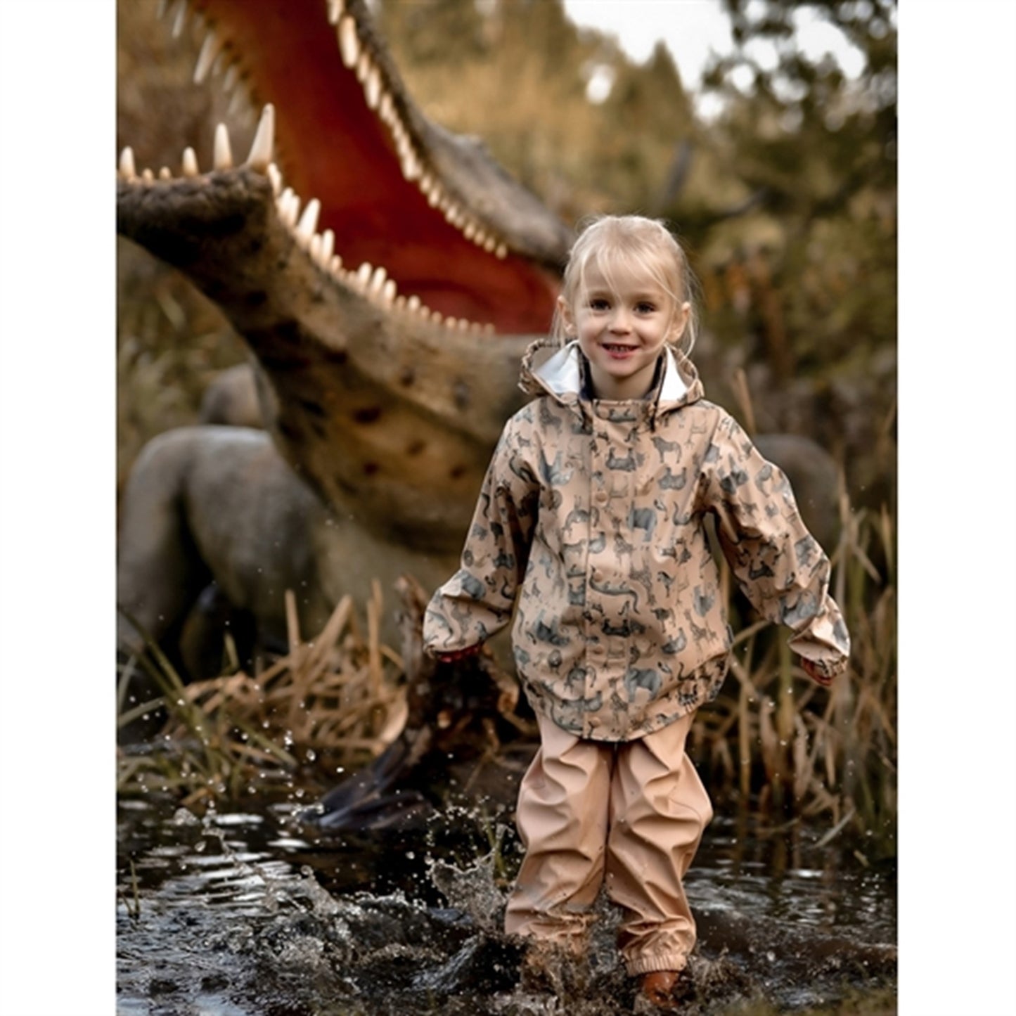 Mikk-Line Rainset AOP Zoo Nougat