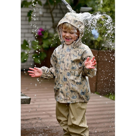 Mikk-Line Rainset AOP Zoo Olive Gray