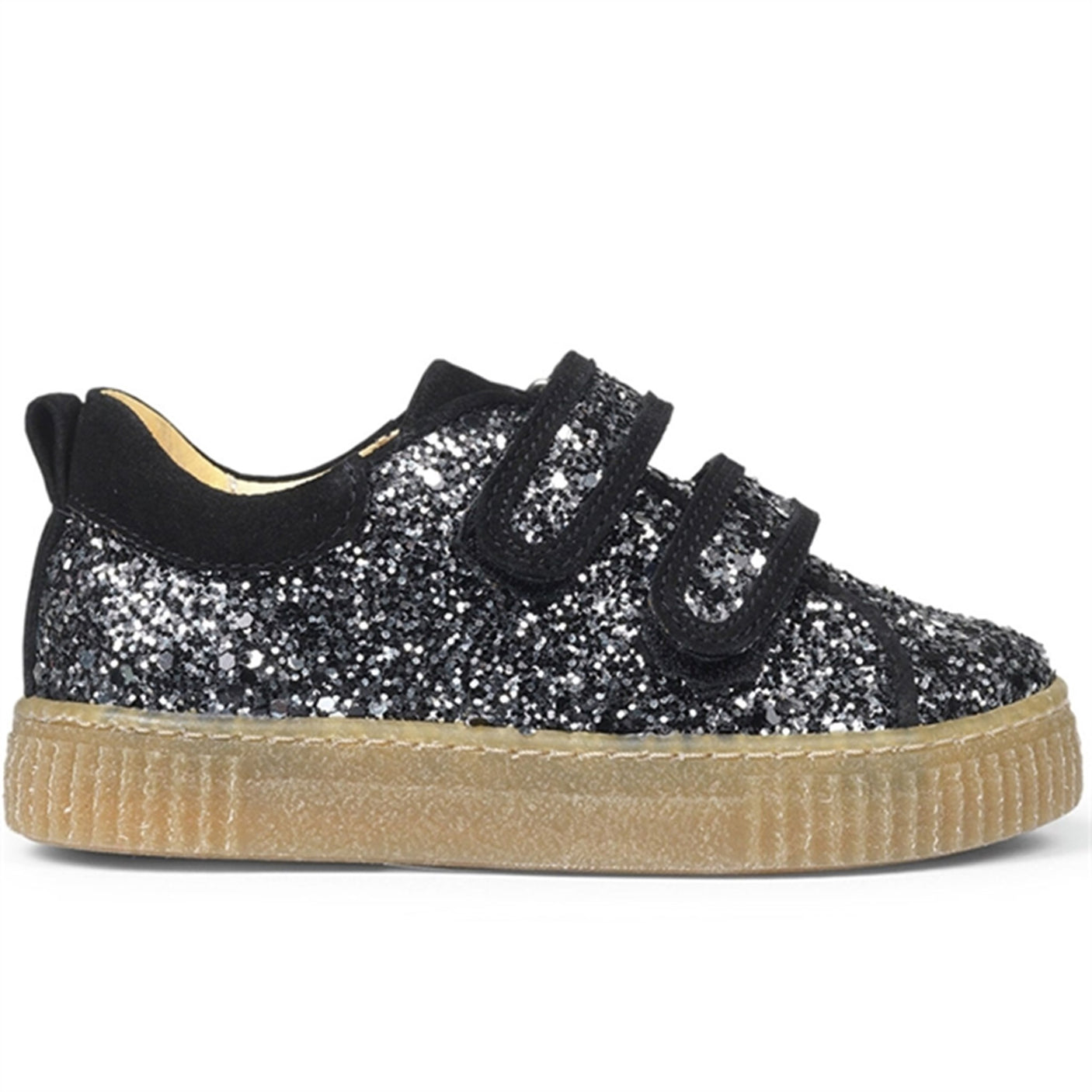 Angulus Sneakers w Velcro Grey Glitter/Black