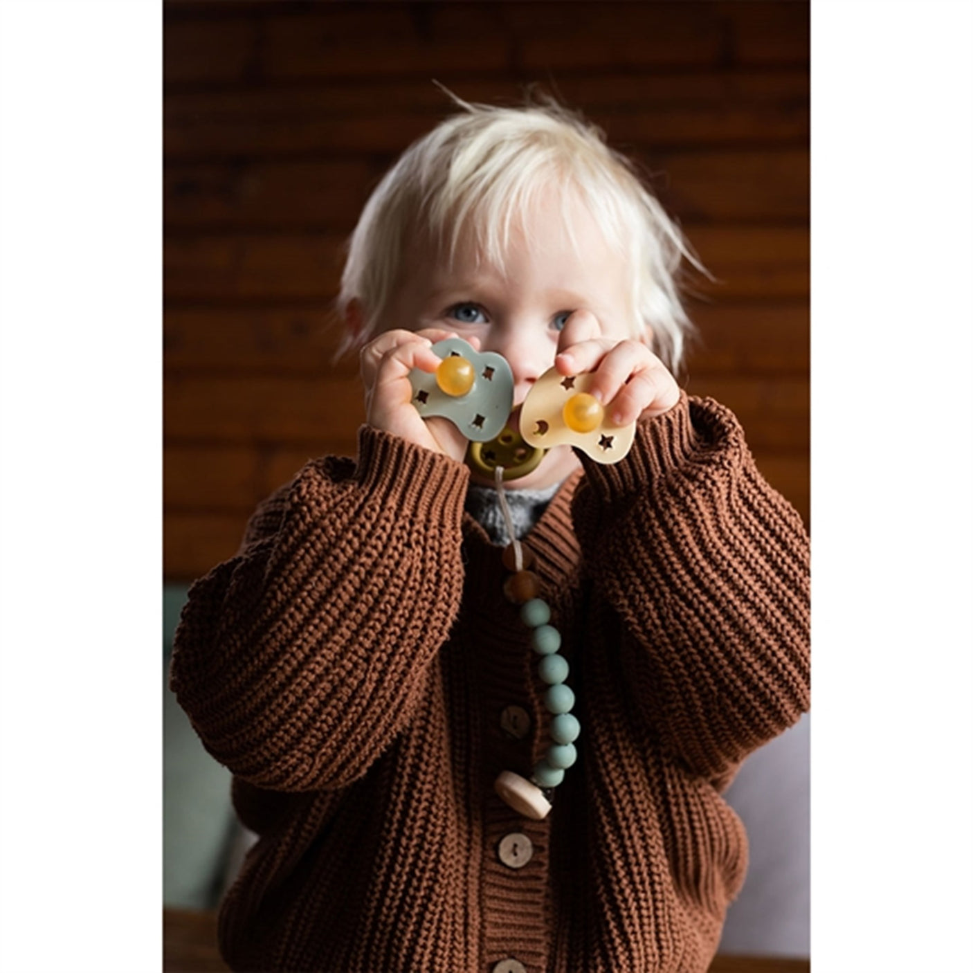 Hevea Pacifier Holder Moss Green