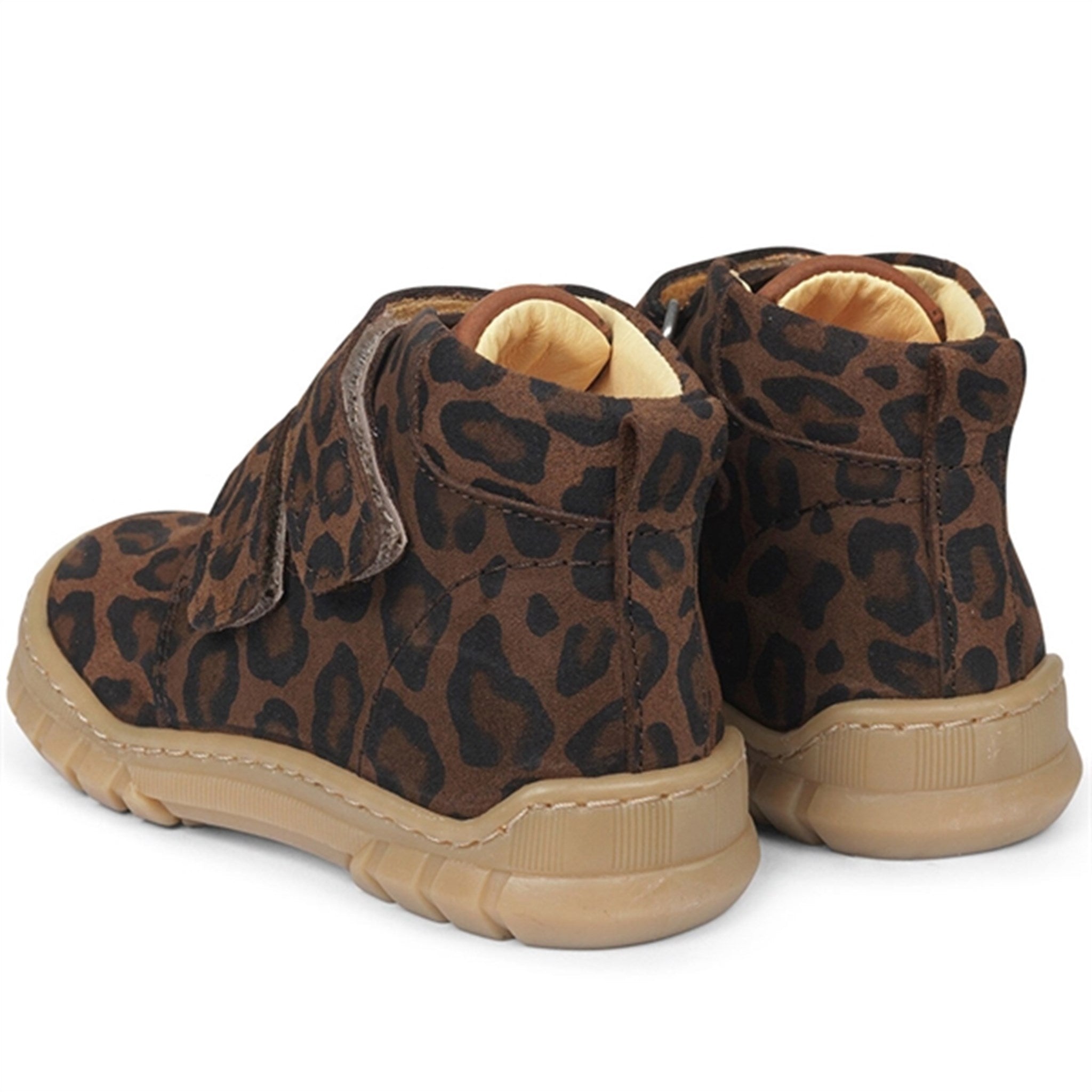 Angulus Beginner Shoes w Velcro Brown Leopard 2