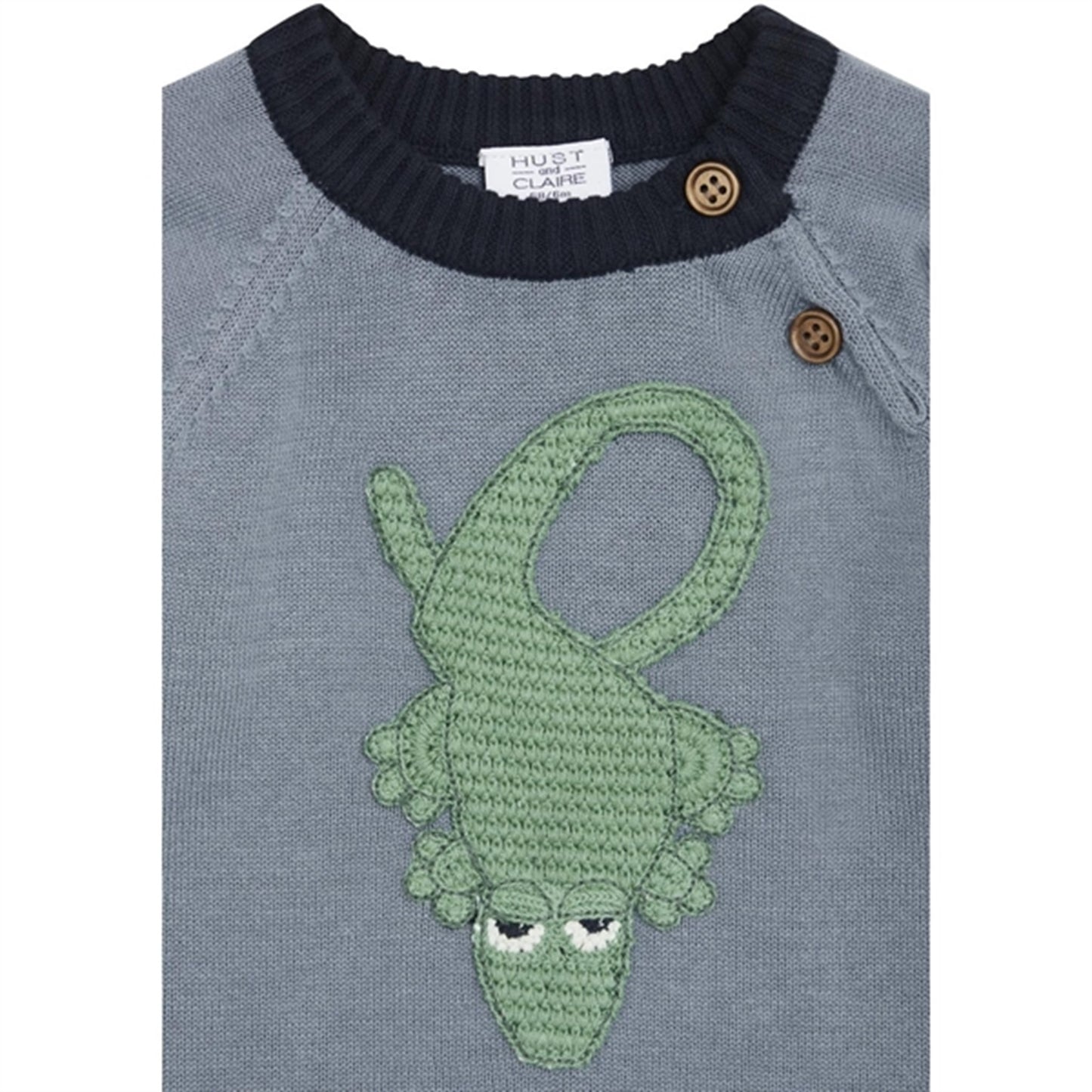 Hust & Claire Faded Blue Palle Knit Sweater