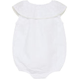 Hust & Claire Baby White Magnolia Romper