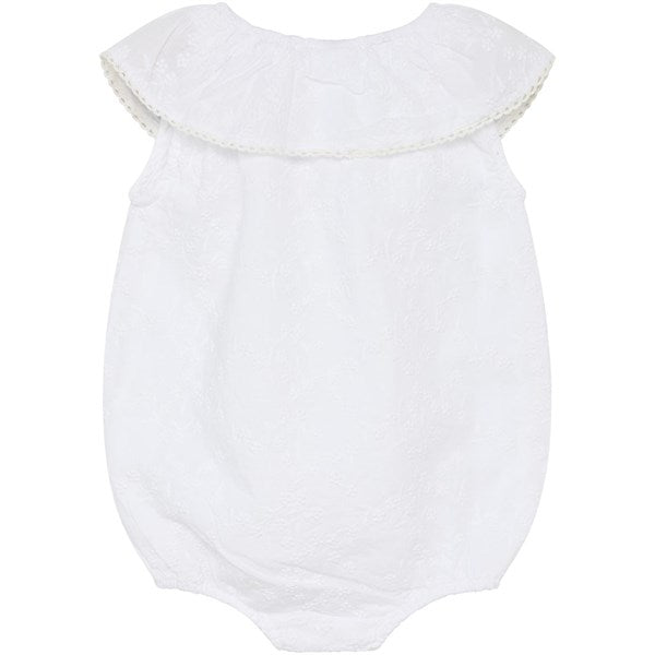 Hust & Claire Baby White Magnolia Romper
