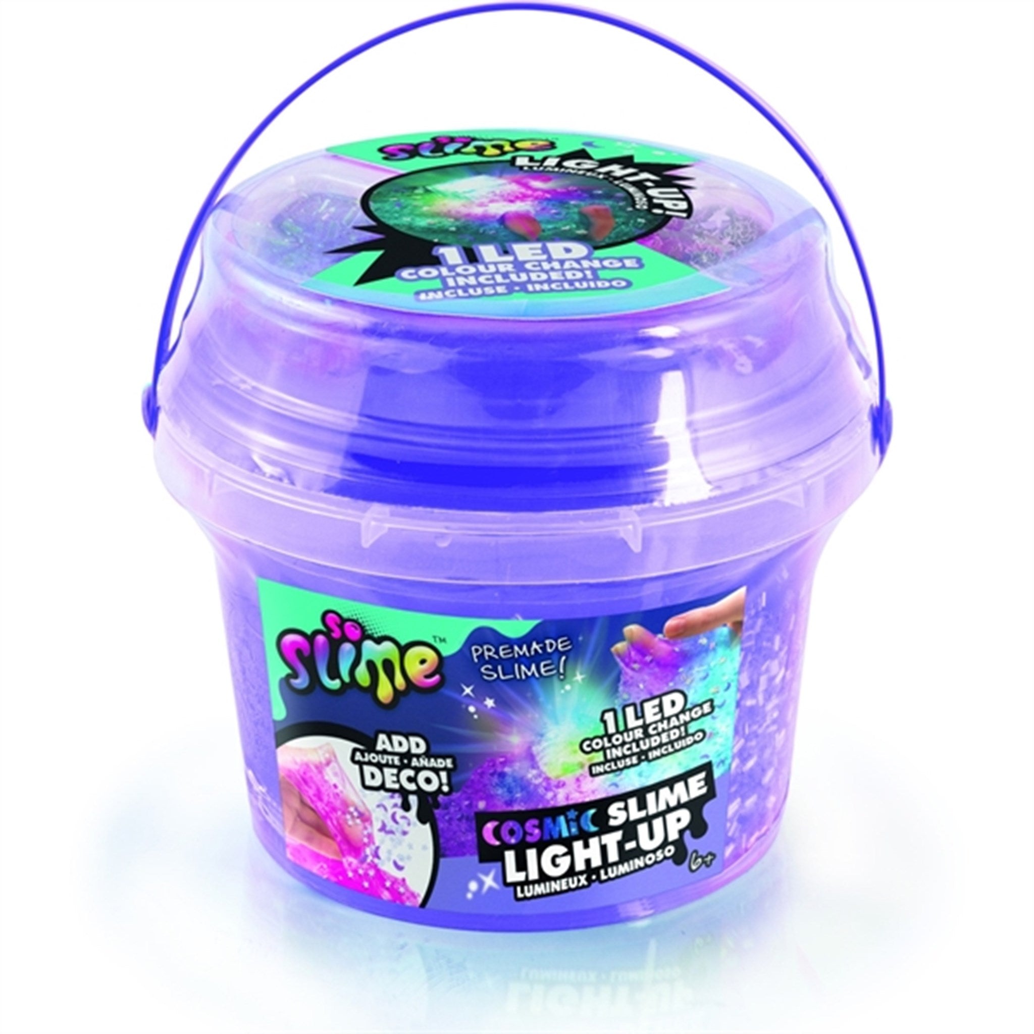 So Slime Light Up Cosmic Crunch Bucket Purple