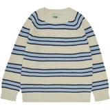 FUB Rib Sweater Ecru/Dark Navy/Glacier