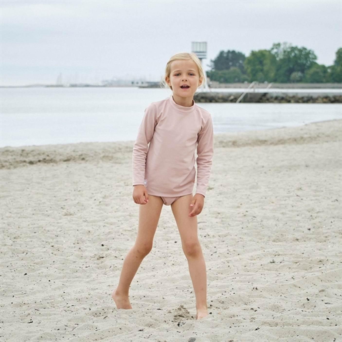 Petit Crabe Rose Nude Sydney Swim Shirt