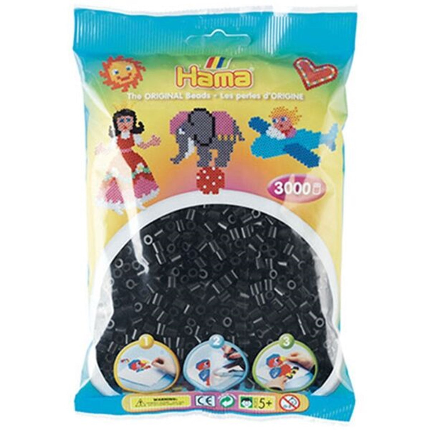 HAMA Midi Pearls 3000 pcs Black