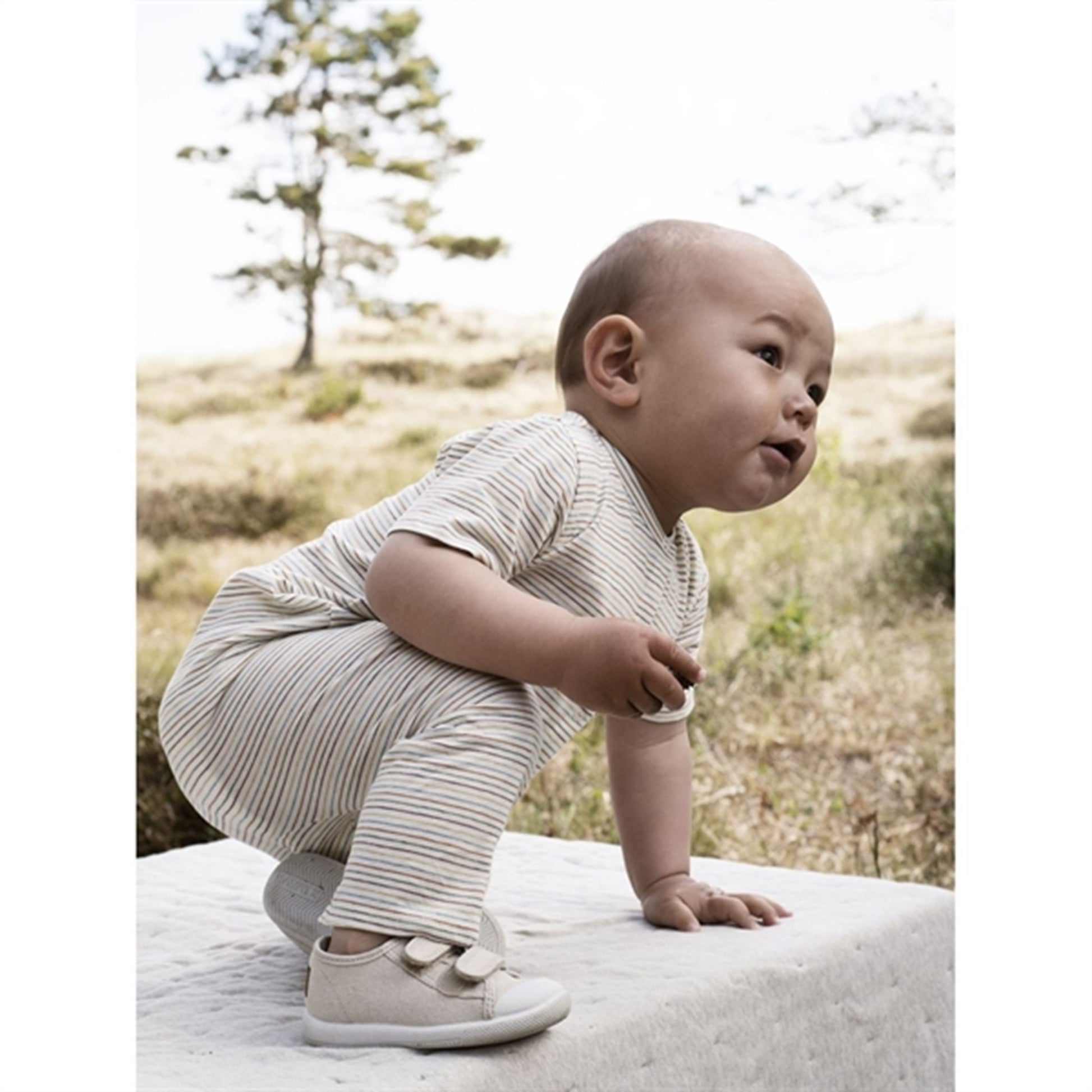 Serendipity Rainbow Stripe Baby Jersey Pocket Suit