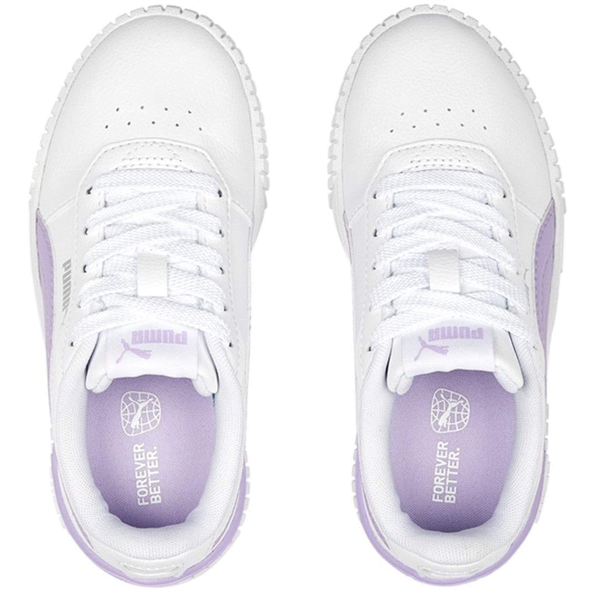 Puma Carina 2.0 PS White-Vivid Violet-Silver Sneakers