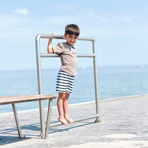Petit Crabe Taupe Milou Vita Swim Shirt