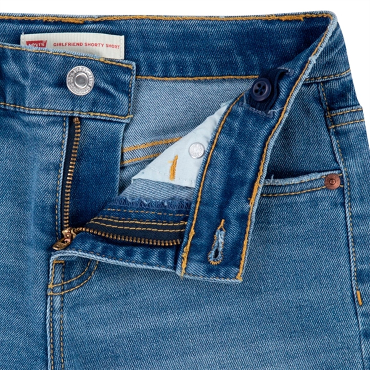 Levi's Cuffed Girlfriend Shorts Blue