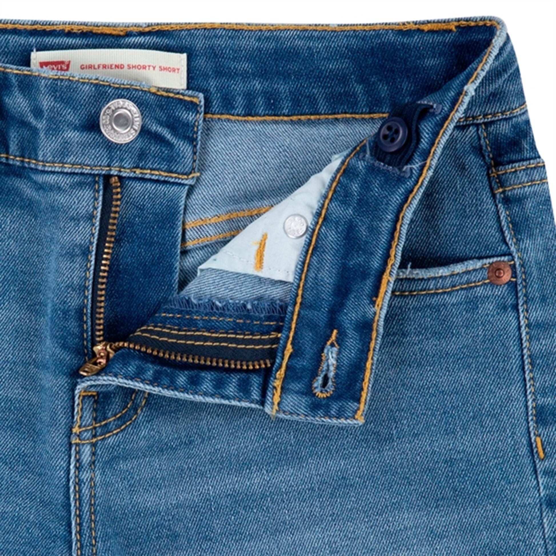 Levi's Cuffed Girlfriend Shorts Blue