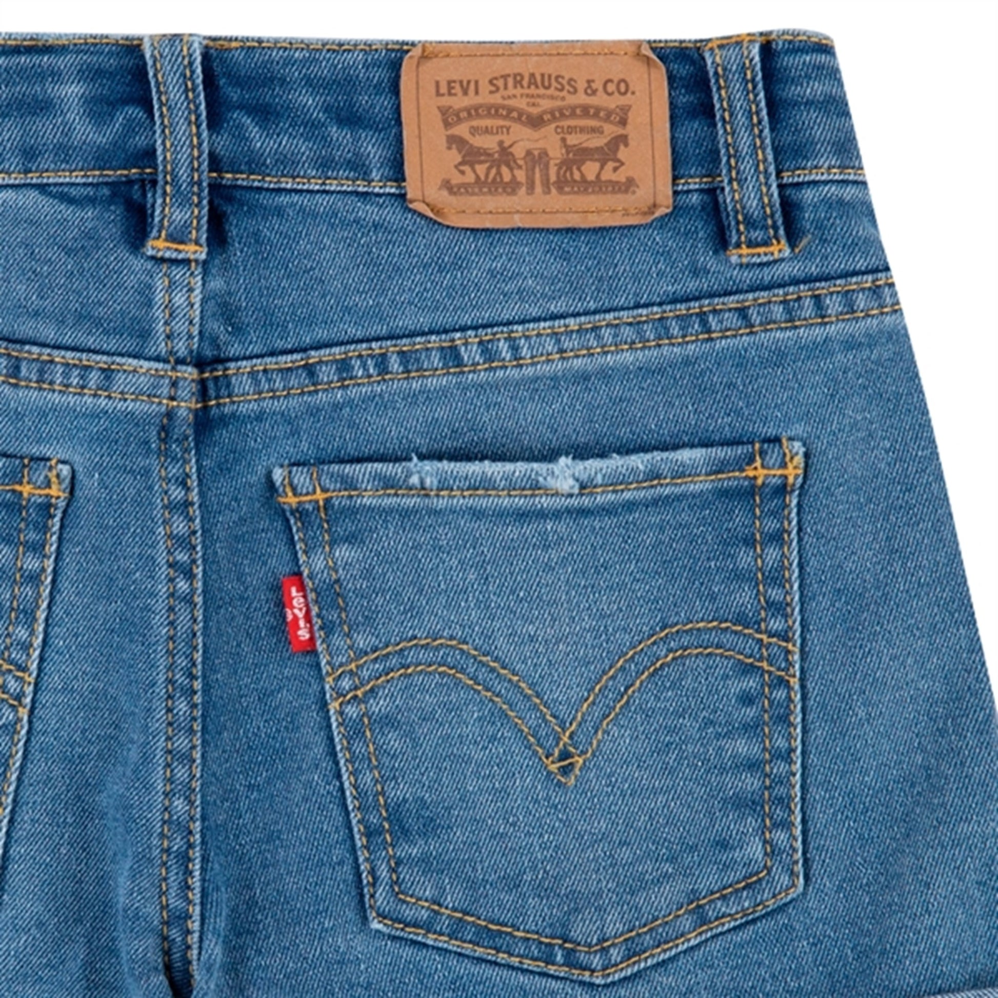 Levi's Cuffed Girlfriend Shorts Blue