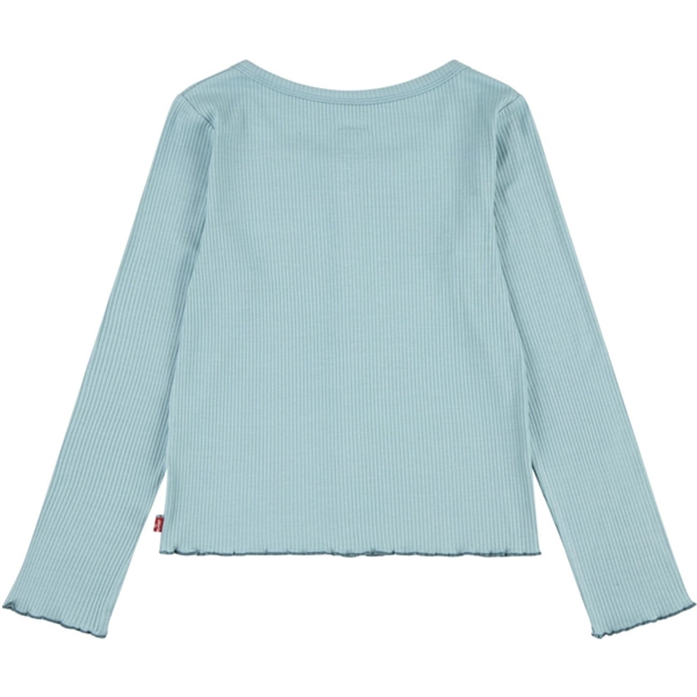 Levi's Scoop Neck Ribbed Blouse Aqua Sea Blue