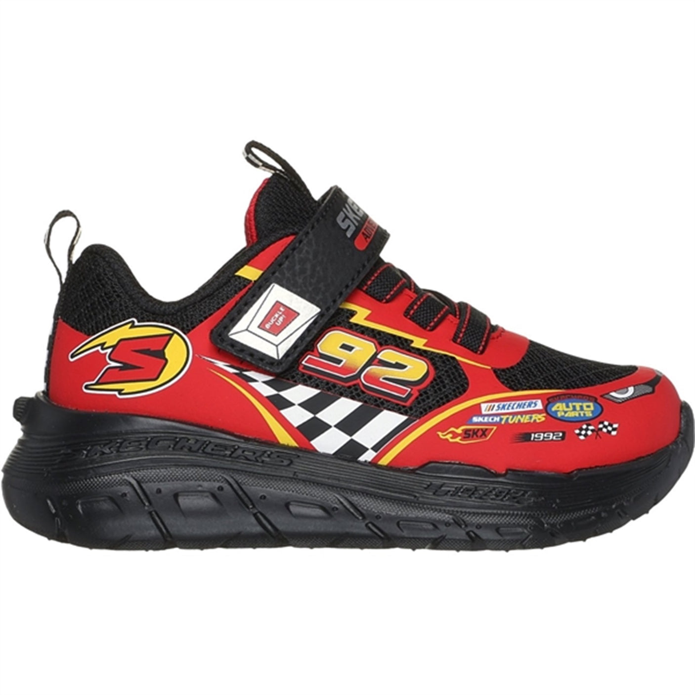 Skechers Boys Skech Tracks Sneakers Black Red