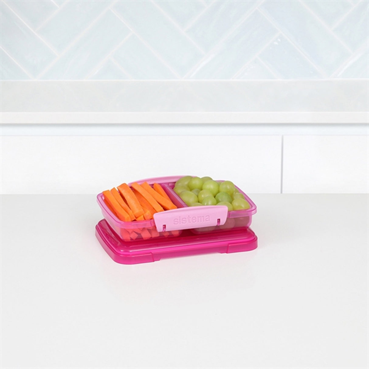 Sistema Small Split Lunch Box 350 ml Pink