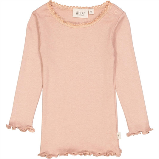 Wheat Rose Dawn Rib Lace Blouse
