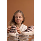 Bisgaard Debbie V Velcro Shoes Rose Gold Metallic
