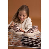 Bisgaard Debbie V Velcro Shoes Rose Gold Metallic