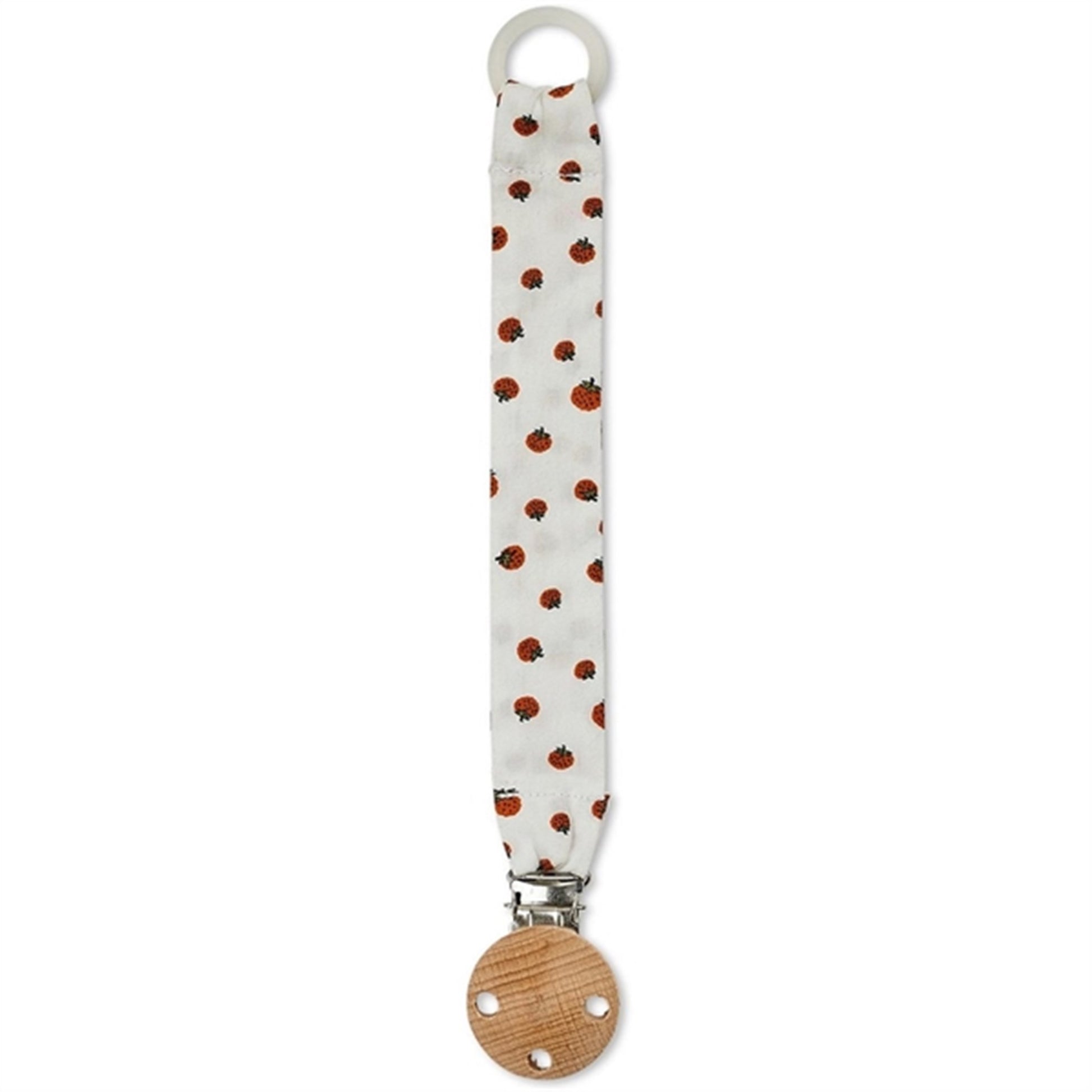 Smallstuff Woven Pacifier Strap White