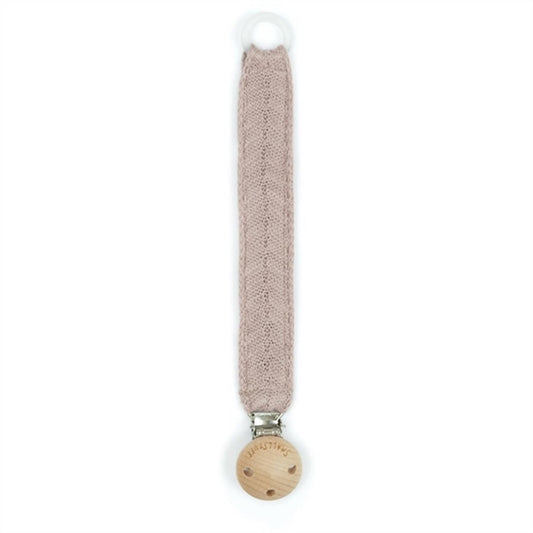 Smallstuff Knit Pacifier Strap Powder