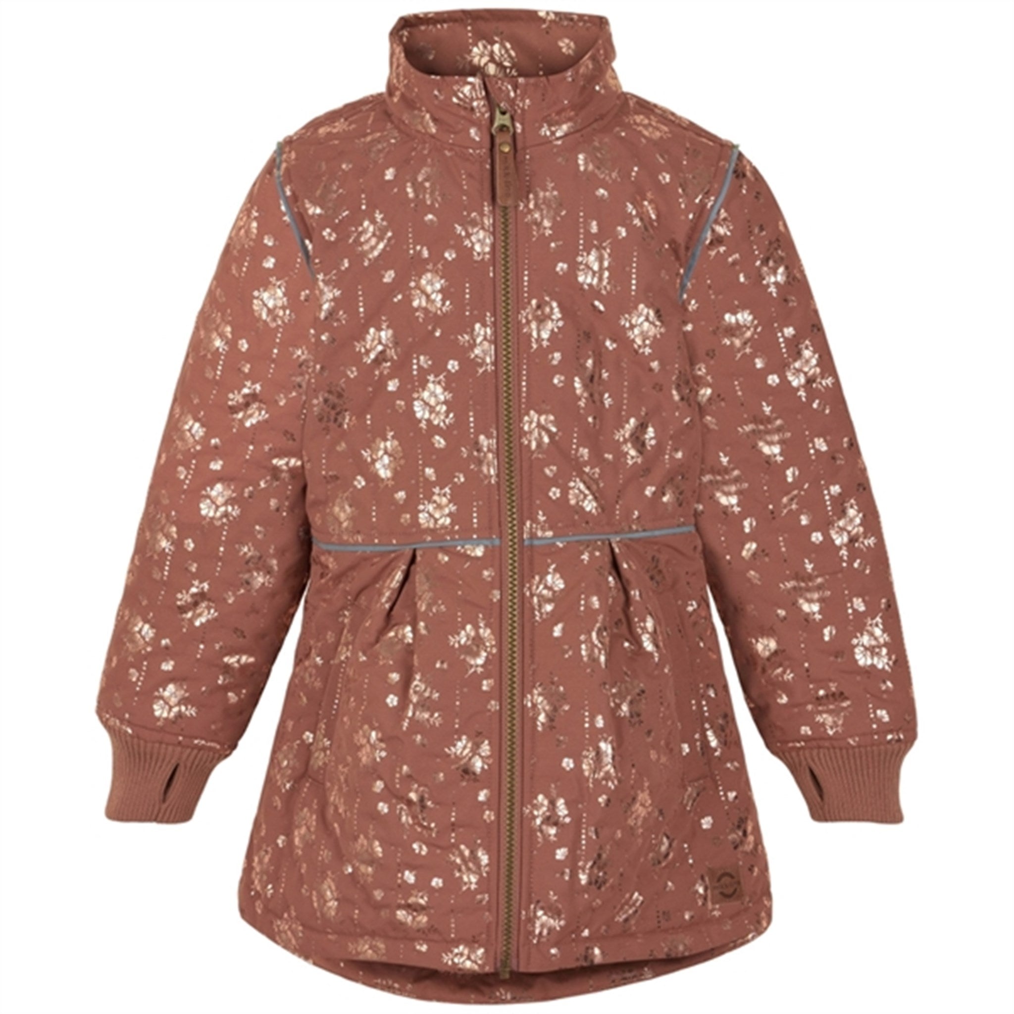 Mikk-Line Thermo Jacket Lang AOP Russet