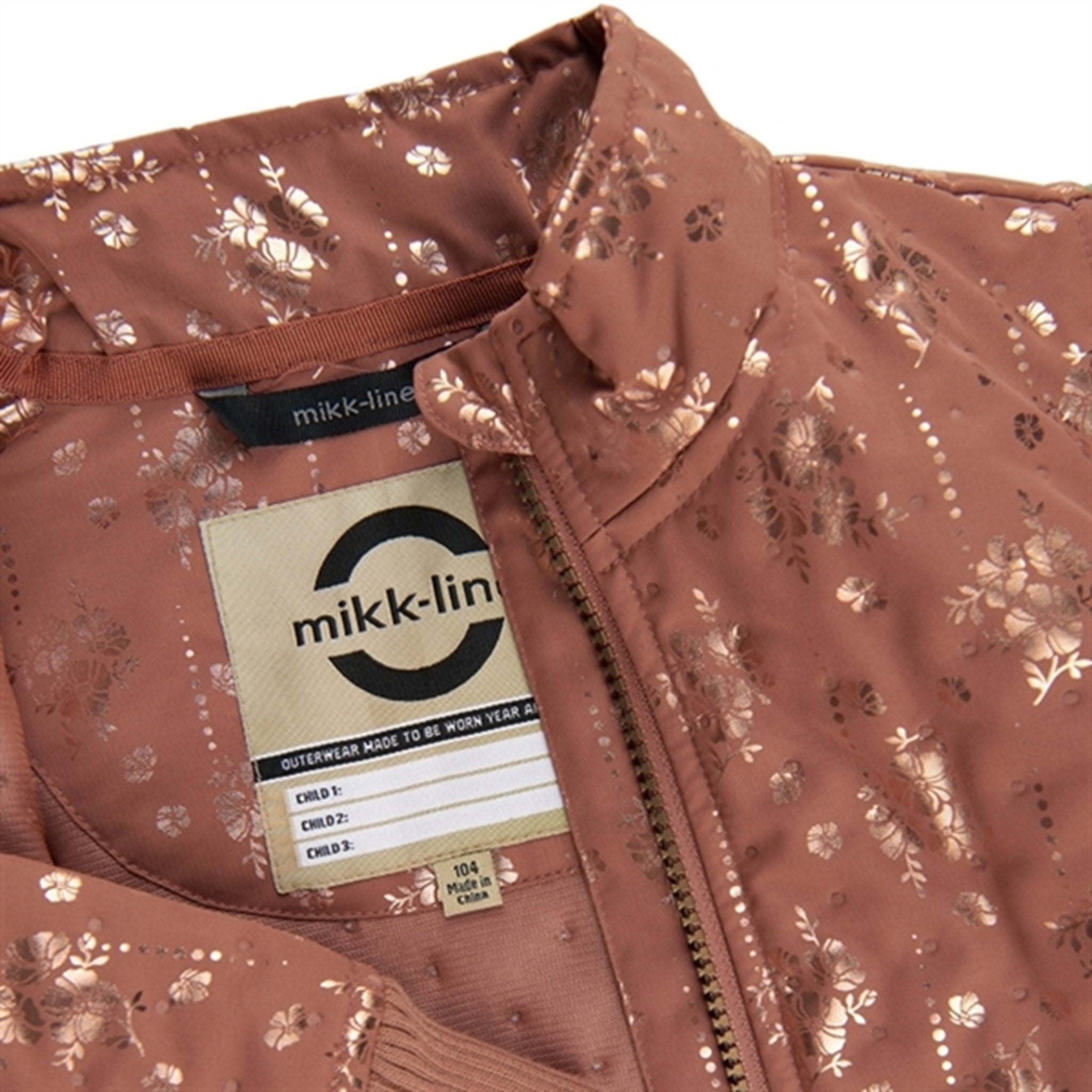 Mikk-Line Thermo Jacket Lang AOP Russet 5