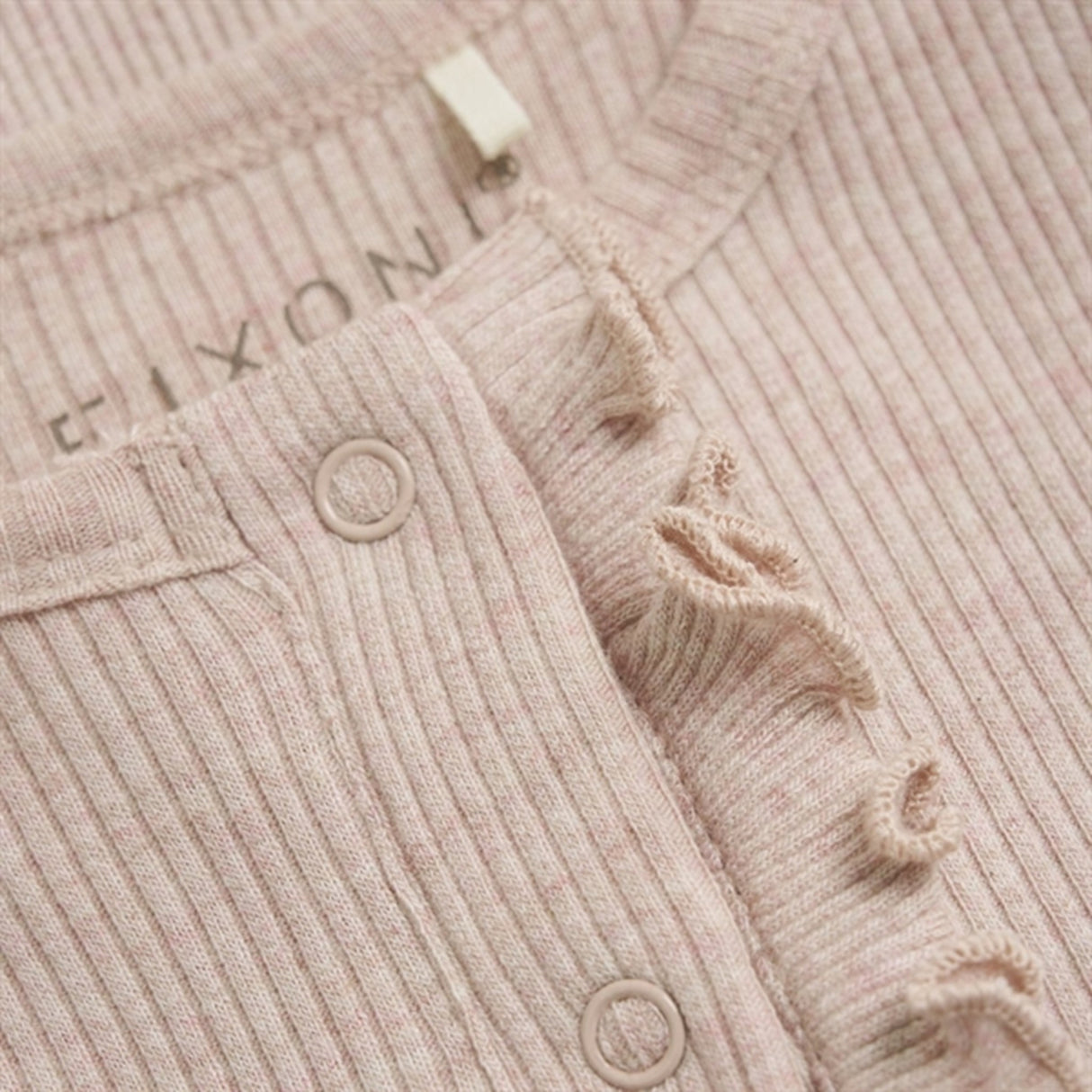 FIXONI Silver Peony Romper LS Rib