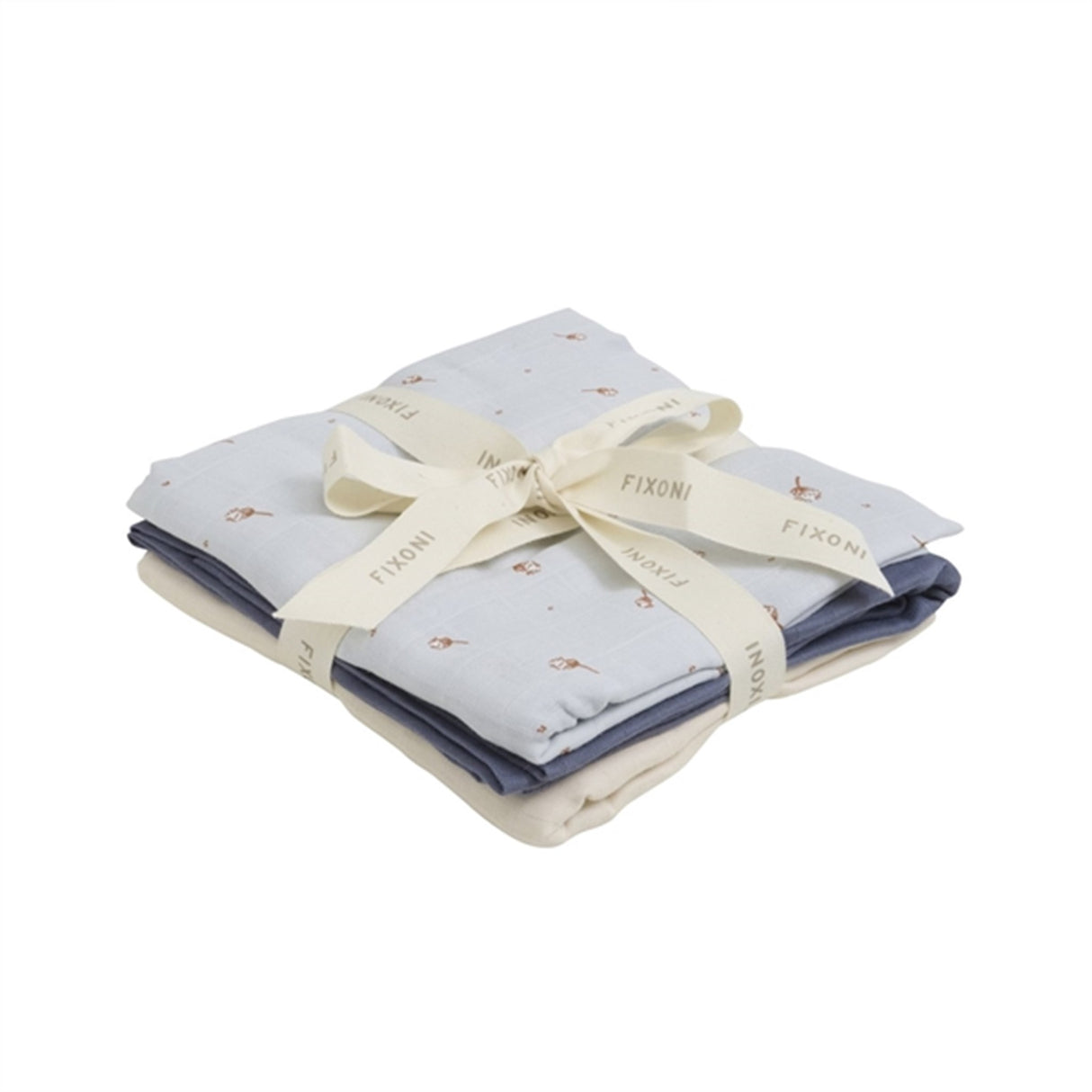 FIXONI Gray Dawn Muslin Cloth 3-Pack