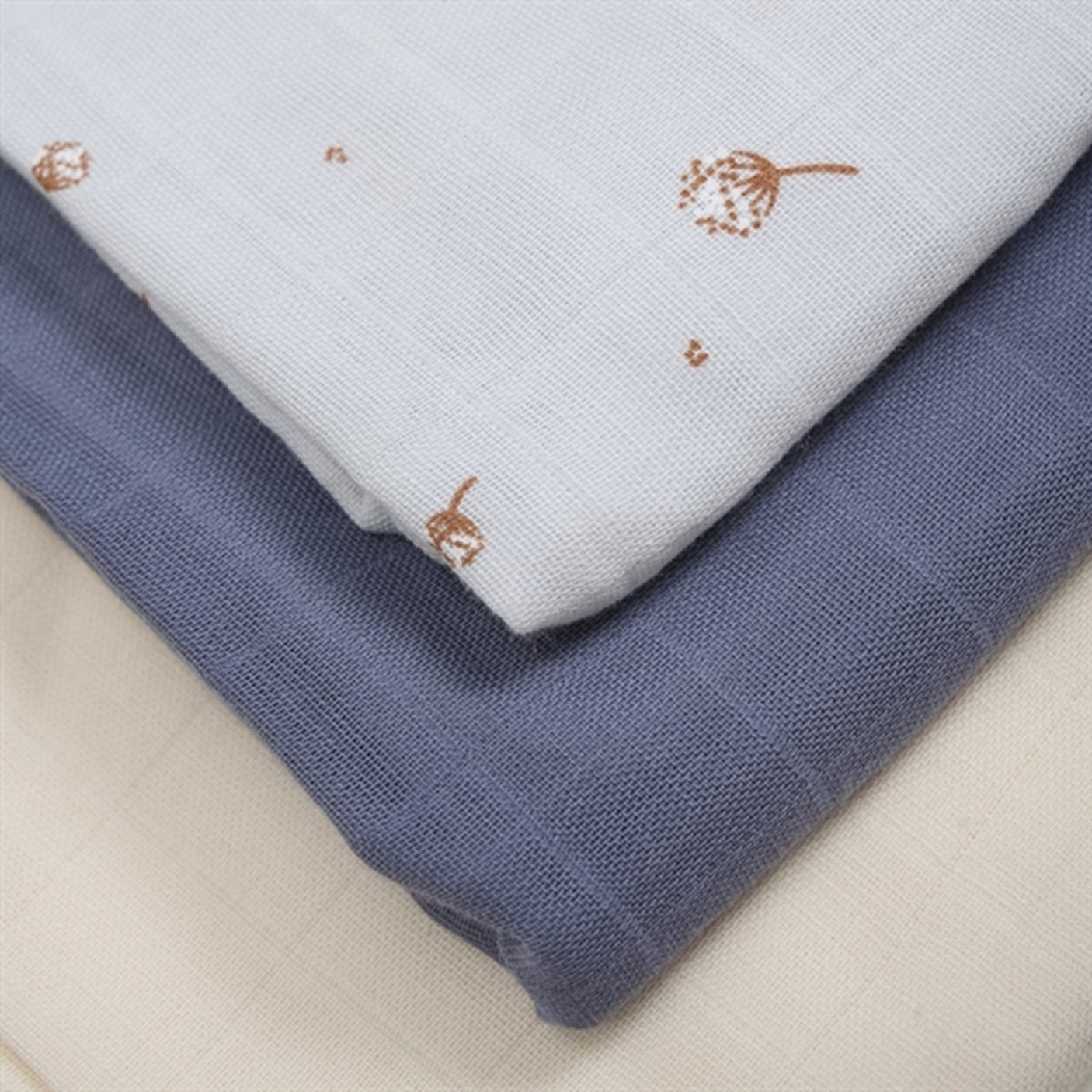 FIXONI Gray Dawn Muslin Cloth 3-Pack