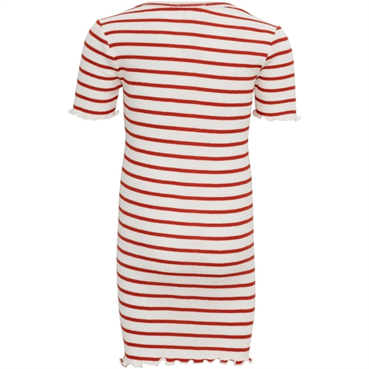 Minimalisma Bird Dress Poppy Red And Cream Stripes