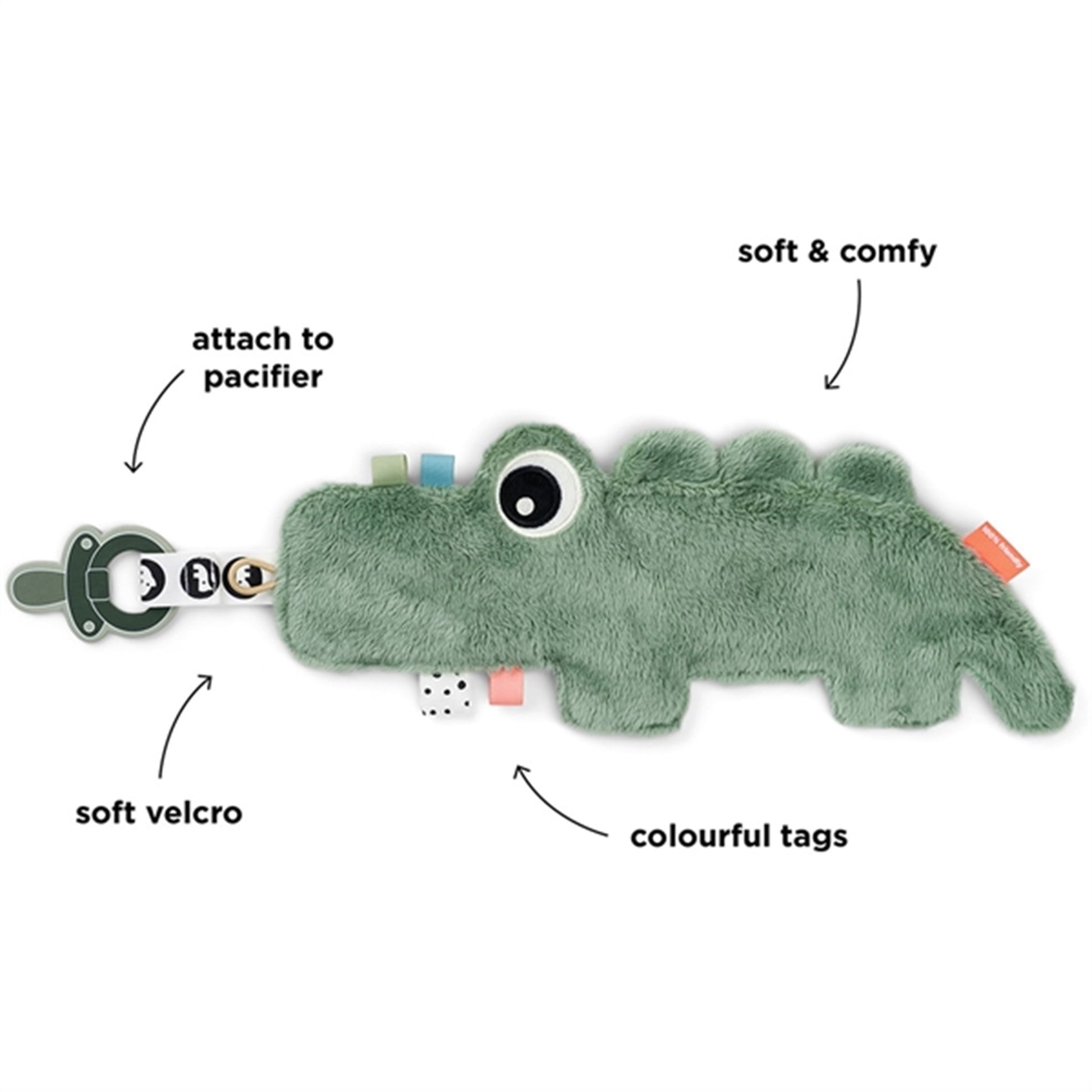 Done by Deer Comfort Blanket Croco Green