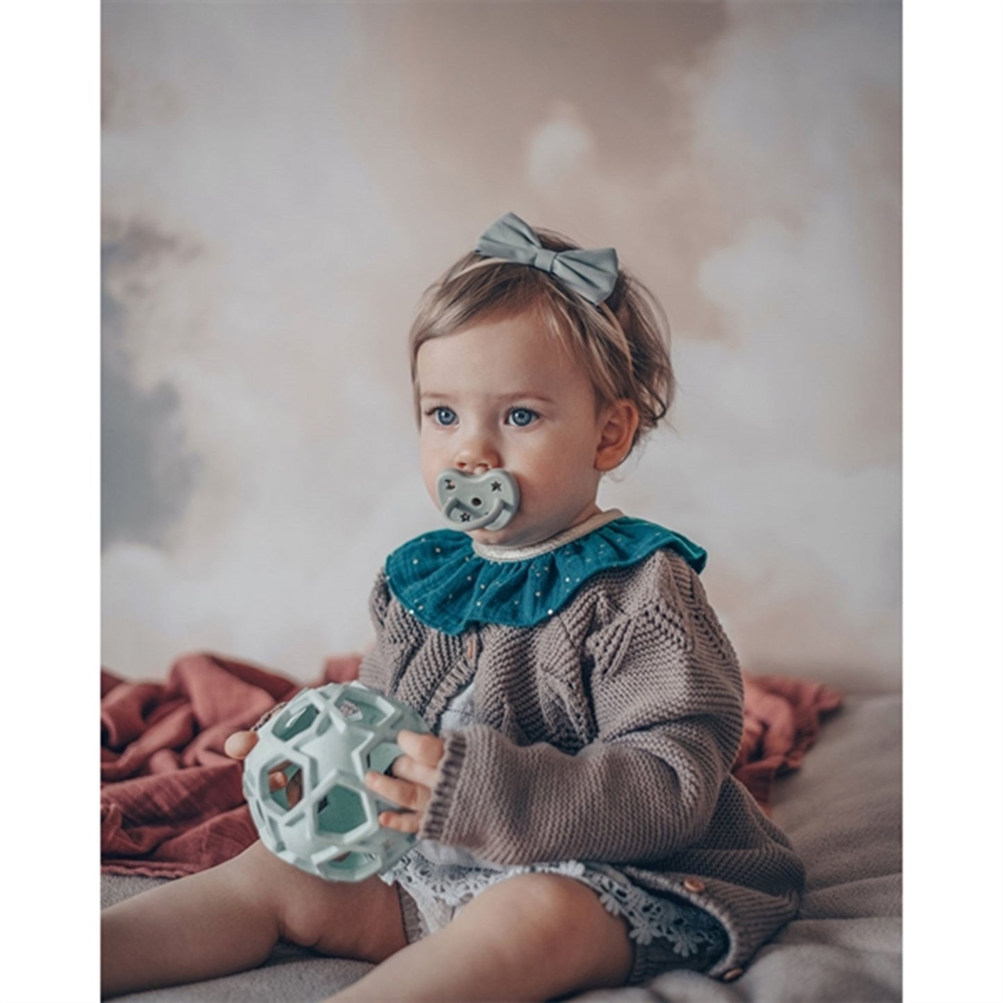 Hevea Ball Upcycled Blue Stars